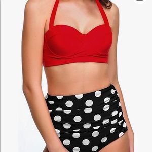 Two piece, high waisted swimsuit